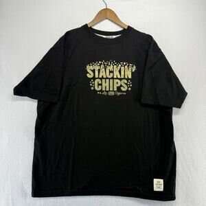 Vintage Ecko Unltd Shirt Mens 2XL Black Gold Graphic Stackin Chips Las Vegas y2k